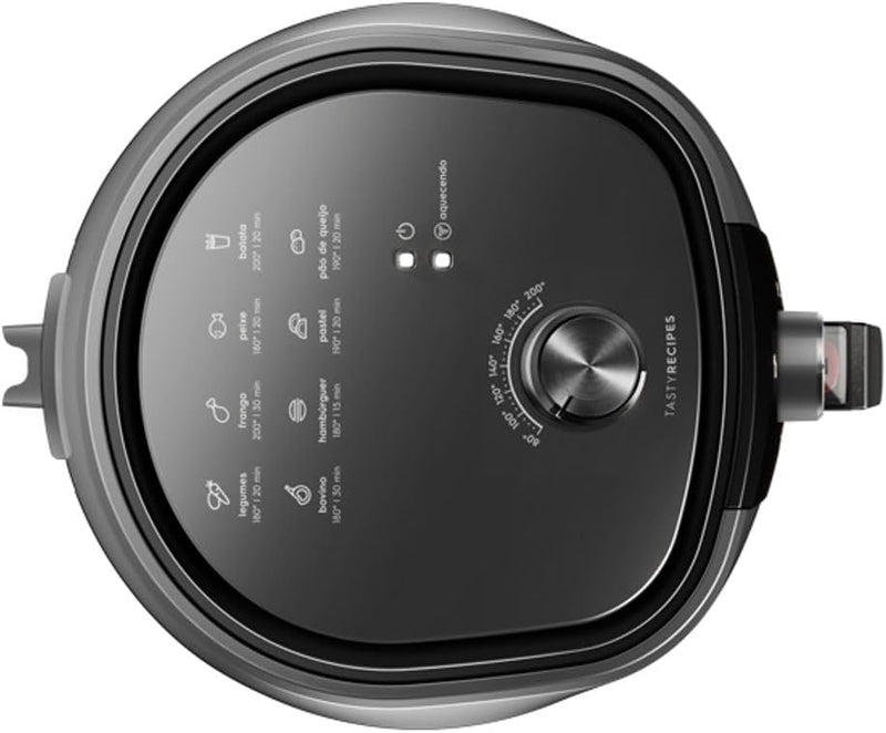 Fritadeira Elétrica sem oleo - Airfryer 4L 8 receitas pré-sugeridas desligamento automatico cesto removivel 1400W EAF30 grafite 220v