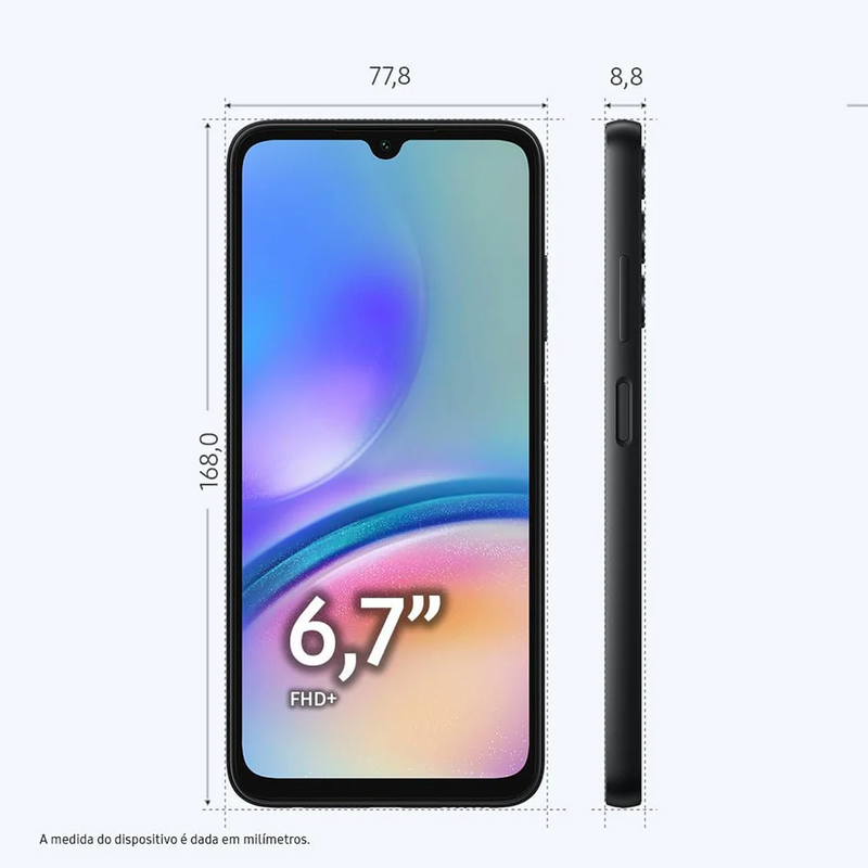 Smartphone X06 Infinity 6,7" Tela Infinita 128GB + 6GB RAM, 50MP + 2MP + 2MP, Processador Octa-Core, Bateria de longa duração - Preto